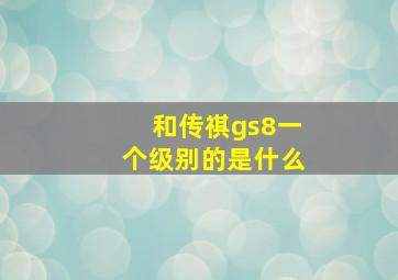 和传祺gs8一个级别的是什么