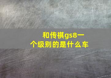 和传祺gs8一个级别的是什么车