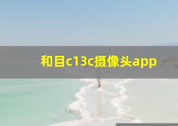 和目c13c摄像头app