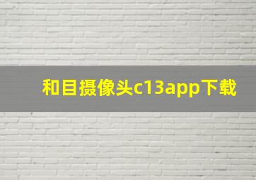 和目摄像头c13app下载