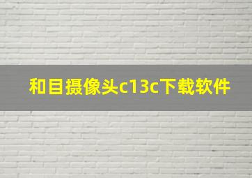 和目摄像头c13c下载软件