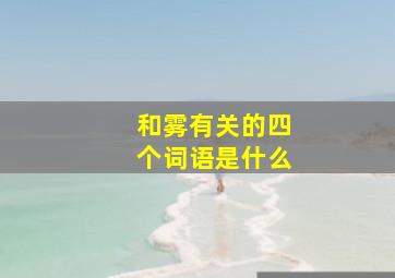 和雾有关的四个词语是什么