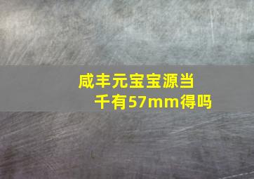 咸丰元宝宝源当千有57mm得吗