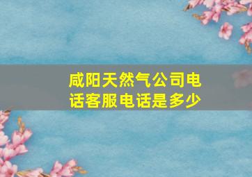 咸阳天然气公司电话客服电话是多少