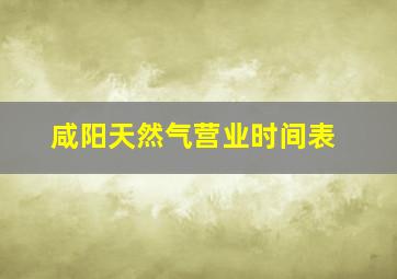 咸阳天然气营业时间表