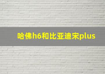 哈佛h6和比亚迪宋plus