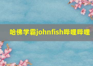 哈佛学霸johnfish哔哩哔哩