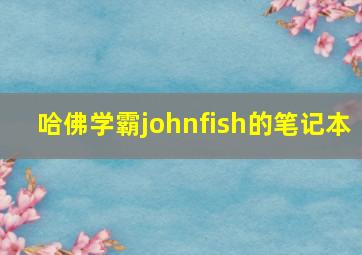 哈佛学霸johnfish的笔记本