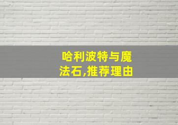 哈利波特与魔法石,推荐理由