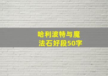 哈利波特与魔法石好段50字