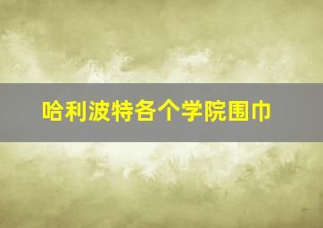 哈利波特各个学院围巾