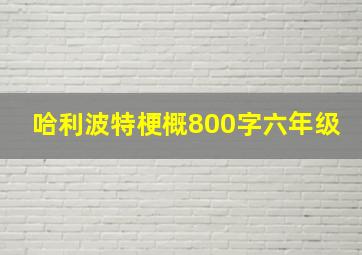 哈利波特梗概800字六年级