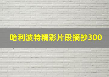 哈利波特精彩片段摘抄300