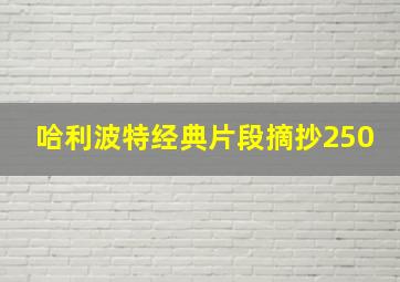 哈利波特经典片段摘抄250