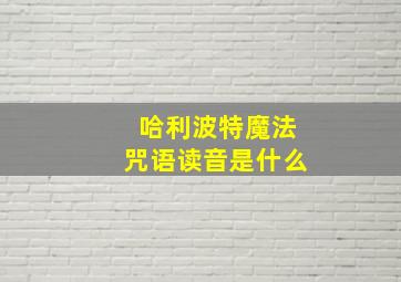 哈利波特魔法咒语读音是什么