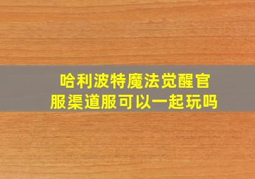 哈利波特魔法觉醒官服渠道服可以一起玩吗