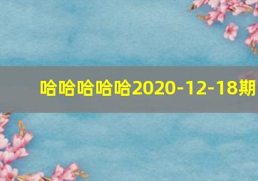 哈哈哈哈哈2020-12-18期