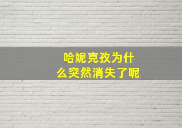 哈妮克孜为什么突然消失了呢