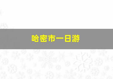 哈密市一日游