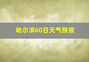 哈尔滨60日天气预报