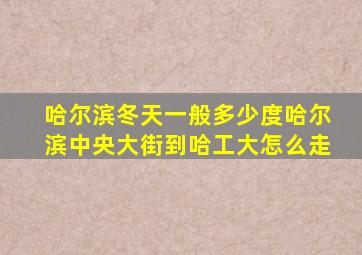 哈尔滨冬天一般多少度哈尔滨中央大街到哈工大怎么走