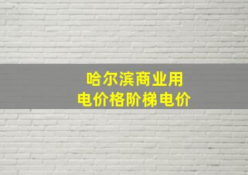 哈尔滨商业用电价格阶梯电价