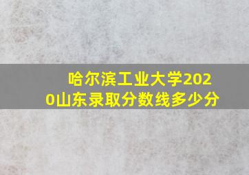 哈尔滨工业大学2020山东录取分数线多少分