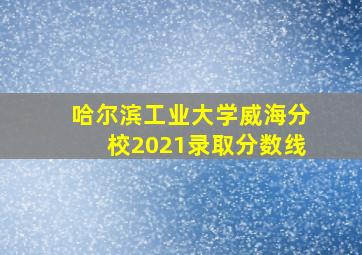 哈尔滨工业大学威海分校2021录取分数线