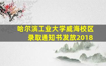 哈尔滨工业大学威海校区录取通知书发放2018