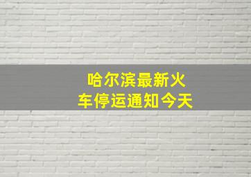 哈尔滨最新火车停运通知今天