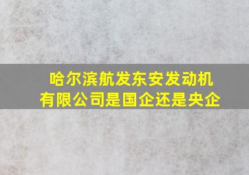 哈尔滨航发东安发动机有限公司是国企还是央企