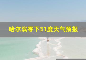 哈尔滨零下31度天气预报