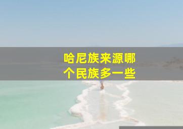 哈尼族来源哪个民族多一些