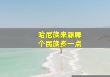 哈尼族来源哪个民族多一点