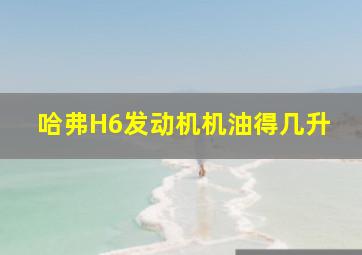 哈弗H6发动机机油得几升