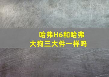 哈弗H6和哈弗大狗三大件一样吗