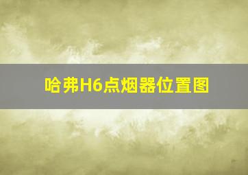 哈弗H6点烟器位置图