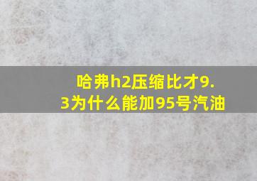 哈弗h2压缩比才9.3为什么能加95号汽油