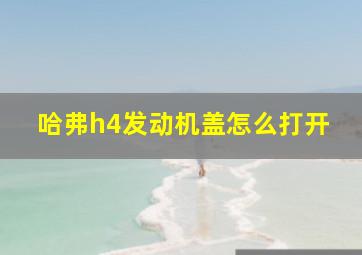 哈弗h4发动机盖怎么打开