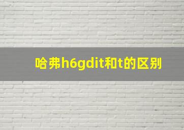 哈弗h6gdit和t的区别