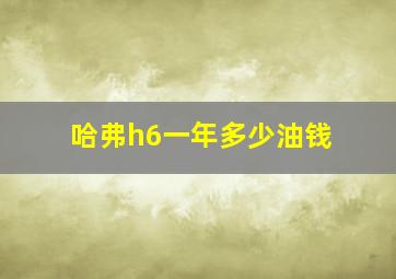 哈弗h6一年多少油钱