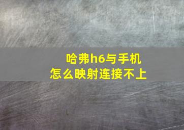 哈弗h6与手机怎么映射连接不上