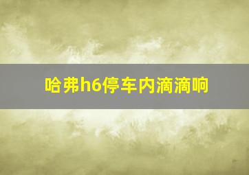 哈弗h6停车内滴滴响