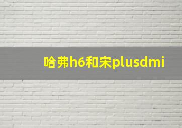 哈弗h6和宋plusdmi