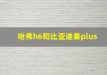 哈弗h6和比亚迪秦plus