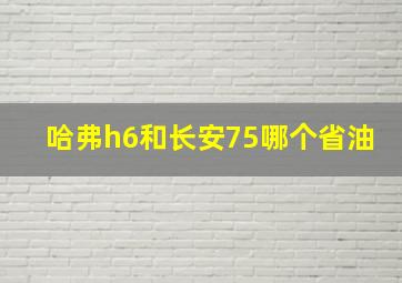 哈弗h6和长安75哪个省油