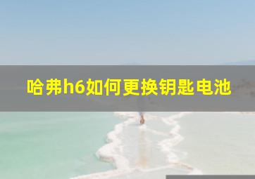 哈弗h6如何更换钥匙电池