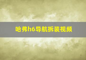 哈弗h6导航拆装视频