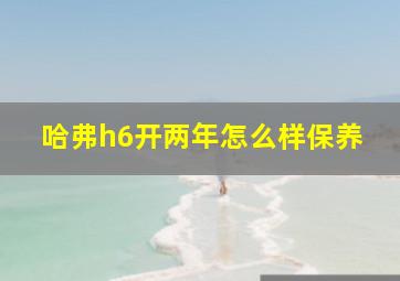 哈弗h6开两年怎么样保养