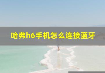 哈弗h6手机怎么连接蓝牙